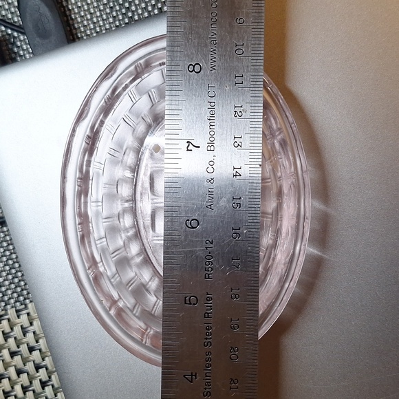 Embossed Pink Glass Bunny on Woven Basket Style Nest Trinket/Candy Dish - Picture 7 of 9